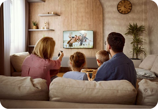 Family Watching TV